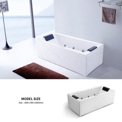 China Double Massage Bathtub Rectangular Surfing Bathtub Freestanding Acrylic Spa for sale