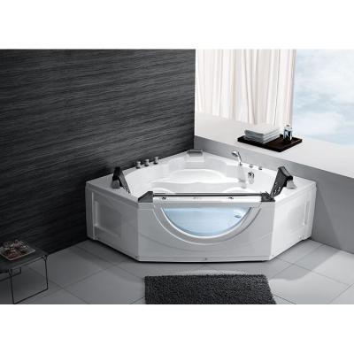 China 2 Person Freestanding Hydrotherapy Automated Massage Indoor Whirlpool Jetted Bathtub Hot Tub for sale