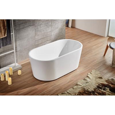 China Freestanding White Color Acrylic Flatbottom Bathtub for sale