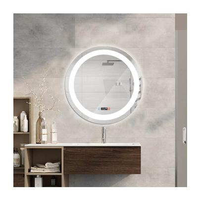 China 5mm environmental protection luminous glass bathroom led light round mirror for sale