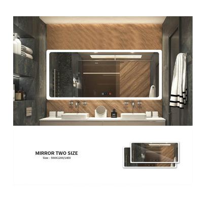 China Bright New Design Bath Wall Hung Smart Bathroom Led Mirror for sale