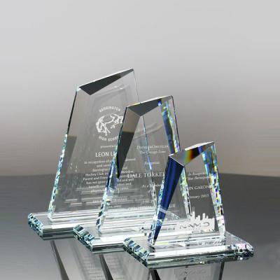 China Europe Broadsword Shaped Laser Cut Crystal Plaque Awards With Black Base For Sports Memorabilia for sale