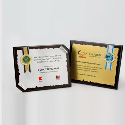 China Europe New Arrive Customized Wooden Wall Shield Awards Plaque for sale