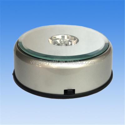 China Plastic Round Moving Screw LED Light Base For Crystals for sale