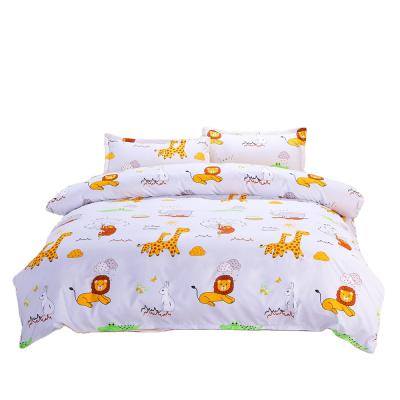 China Nondisposable Animal Pattern Bedding Sets Kids Bed Sheet Pillow Case Cotton Sets for sale