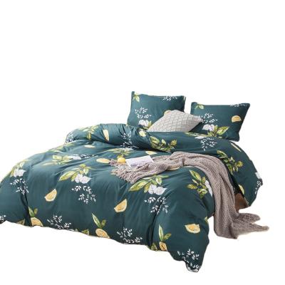 China Nondisposable Bedding Sets Luxury Bed Quilt Cover Set Beautiful Flower Pattern Sheet Fabric for sale