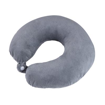 China PORTABLE Wholesale Short Pile Travel Memory Foam Neck U Shaped Pillow for sale