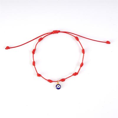 China Vintage Amazon Hot Selling Adjustable Turkish Blue Eye Bracelet Red Rope Evil Eye Bracelet For Girls Gift for sale