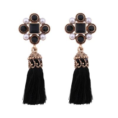 China Custom Luxury Fashion Hiphop Tassel Korean Exquisite Earring Designer Luxury Earrings Bead Earrings Wholesale Jewelry for sale