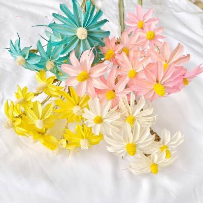 China Hot Daisy Flower Handmade Bouquet Artificial Oncidium Orchid Plants For Home Wedding Decoration for sale