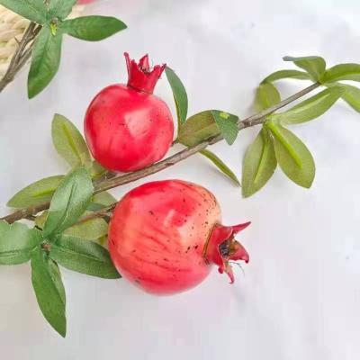 China 90cm Plastic Artificial Pomegranate Branches For Home Wedding Decoration for sale