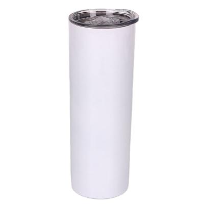 China Durable Custom Stainless Steel Travel Coffee Mug Blank Sublimation Skinny Tumblers With Dome Lid And Straw for sale