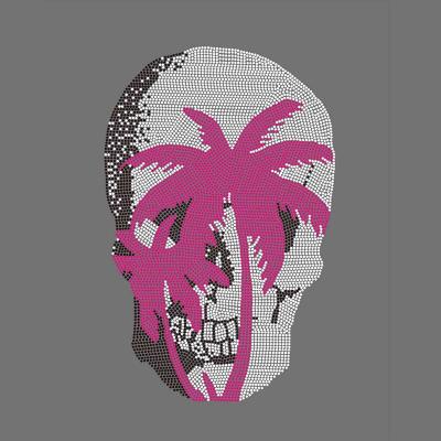 China Wholesale Pointback Heat Press Rhinestone Pattern Palm Skull Rhinestone Transfers for sale