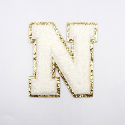 China 3D Custom Design 26 English Letters Your Name Chenille Patch Set Iron On Not Stick On For Wholesale for sale