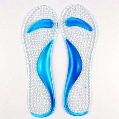 China OEM 3/4 Gel Foot Pad Shorck Absorption High Quality Massage Gel Anti Slip Sandal Shoe Insole Cooling Pad For Shoes for sale