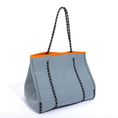 China Luxury Women Tote Bag With Zipper Pockets Neoprene Handbags Beach Waterproof Oversized Waterproof Bag Designer For Toys for sale