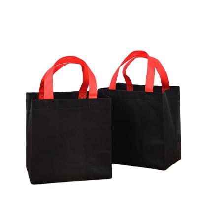 China Eco - Friendly Bolsa No Tejida Para Llevar Supermarket Navy Non Woven Bag For Fast Food for sale