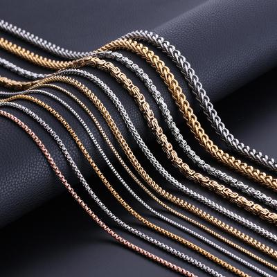 China Custom Hiphop All Size Mens 18k Stainless Steel Tasty Gold Plated Rolo Ball Figaro Rope Snake Link Jewelry Necklace Chain for sale