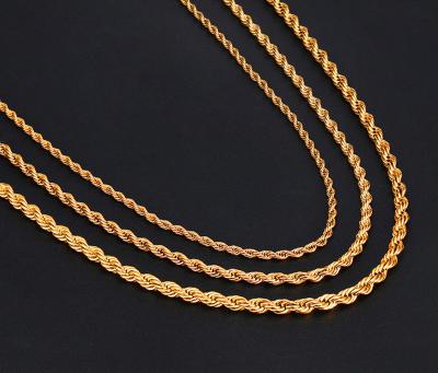 China Hiphop Italian 10kt Gold Chains Cuban Link Franco Semi Solid Gold Chains in USA Canada for sale