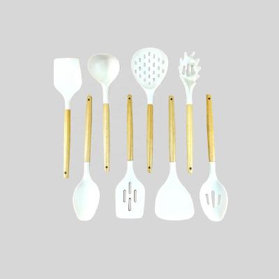 China Amazon Viable Hot Seller 8 PCS Cooking Tools Utensils Accessories Silicone Kitchenware Set Silicone Utensils Kitchenware for sale