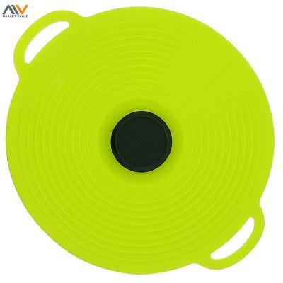 China Non Spill 20CM Silicone Salad Bowl Lid Silicone Pot Dish Lids Covers Size And Color Optional Kitchen Accessories for sale