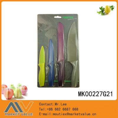 China 4PCS SUSTAINABLE KNIFE NON-STICKER SET BLADE WITH PP HANDLE for sale