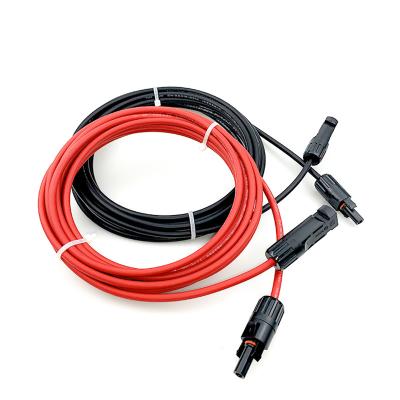 China Custom Solar System DC Power Supply 1x4mm 1000v 1500v 30a 2m Solar Extension Cable for sale