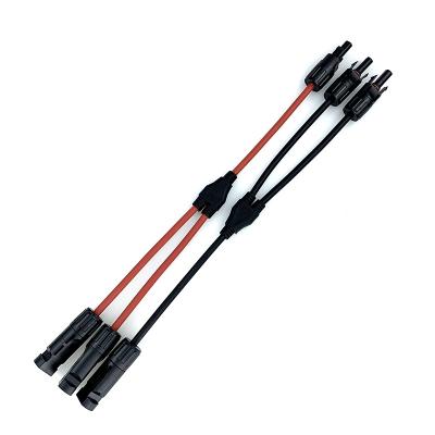 China PV-004 2T1 Waterproof Solar Power Y Branch Cable Connector 2 In 1 for sale