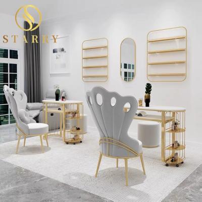 China Modern Gold Nail Desk Nails Living Room Nail Table Living Room Furniture for sale