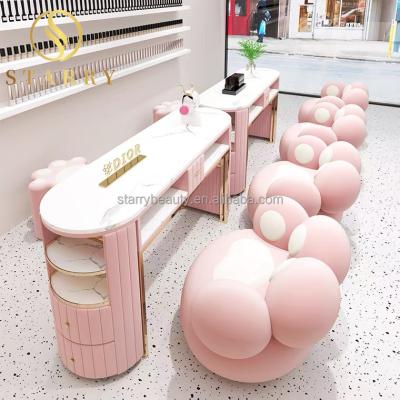 China Modern luxury table nail beauty nail desk manicure design for sale