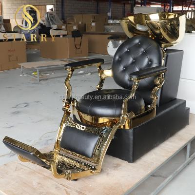 China Modern Luxury Shampoo Chair Hair Wash Furniture Chair Shampoo Lounger for sale