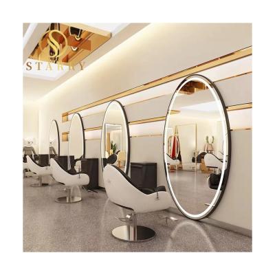 China Customized Large Wall Mirror Modern Luxury Wall Mounted Barber Shop Salon Beauty Wall Mirror Customized for sale