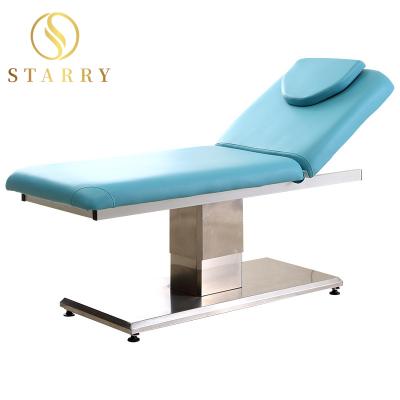 China Modern Beauty Spa Salon Furniture Waxing Treatment Facial Electric Eyelash 2 Motor Table Massage Cosmetic Bed for sale