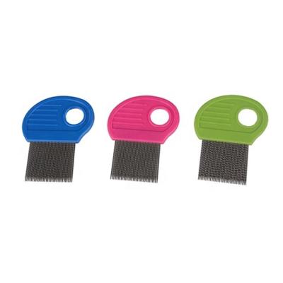 China Metal Viable Plastic Free Head Nit Terminator Stainless Steel Pet Lice Easy Comb for sale