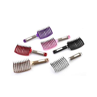 China Waterproof Professional Acetate Can Boar Custom Logo Salon Long Bristle Hair Brush for sale