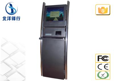 China Black Touch Screen Information Kiosk For Hotel / Advertising / Showroom / Airport Restaurant for sale