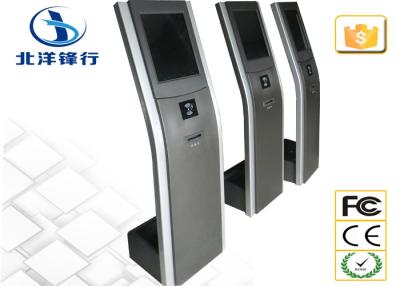 China Touch Screen Ticket Vending / Booking Queue Kiosk Stand With Printer for sale