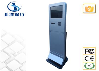 China Sliver Automatic Interactive ATM Credit Card Self Service Banking Kiosk 15 Inch for sale