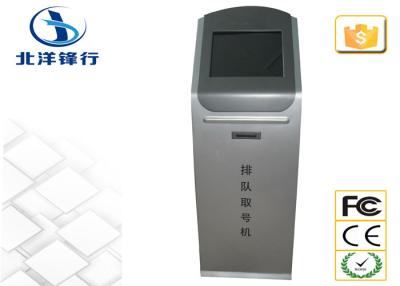 China Slim Self Service Automatic Ticket Queue Kiosk With CE / FCC Approval for sale