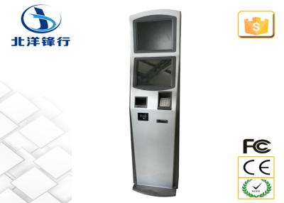 China Drahtloser Doppelschirm-Kiosk LCD-Werbungs-Spieler mit Drucker/Tastatur/Scanner zu verkaufen