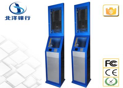 China Airport / Bank / Hospital Dual Screen Kiosk Ticket Vending Kiosk With Vertical Ad Display for sale