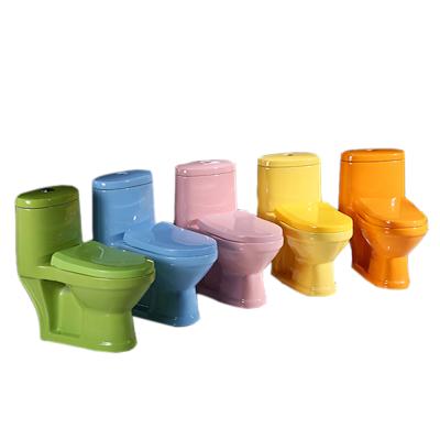 China Colorful Kids Sanitary Ware Double-Flow Bathroom Ceramic WC Toilet For Child for sale