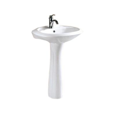 China Shampoo Sinks Cheap Pedestal Bathroom Sink Two Piece Porcelain WC Standing Basin for sale