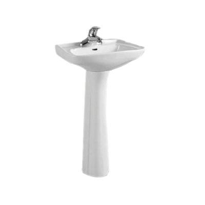 China Shampoo Sinks Rectangle Shape Ceramic Pedestal Sink Small Size Two Pieces Hand Wash Basin for sale