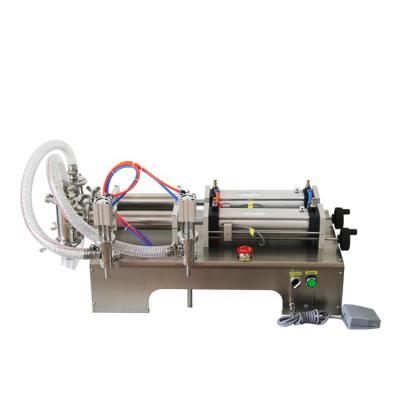 China Food CE Certified Double Head Horizontal Pneumatic Liquid Filling Machine , 5000ml Liquid Filling Machine for sale