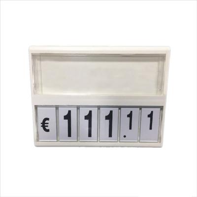 China Plastic Supermarkt Shelf Flip Numbers Price Tag Supermarket Price Sign Board For Fresh Fruit And Vegetable Display for sale