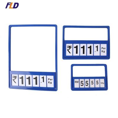 China ABS Plastic Label Holder Supermarket Shelf Supermarket Price Sign Board for sale