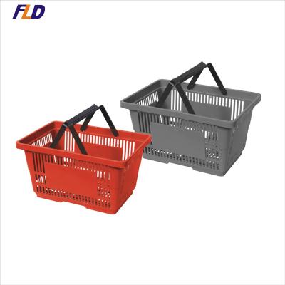 China Supermarket Factory Direct Sales Plastic Trolley Basket Shopping Cart for sale