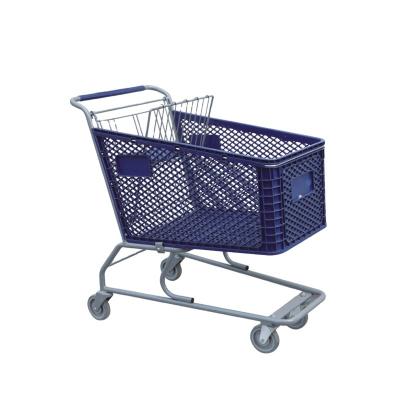 China Unfolding Basket Shopping Trolley Supermarket Trolley Shopping Cart for sale