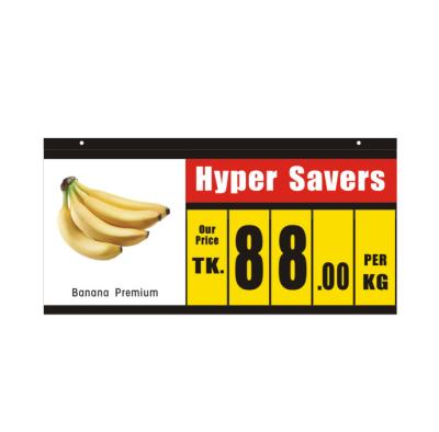 China Supermarkt Supermarket Advertising Price Tickets / Plastic Sign Board Flip Charts Price Display for sale